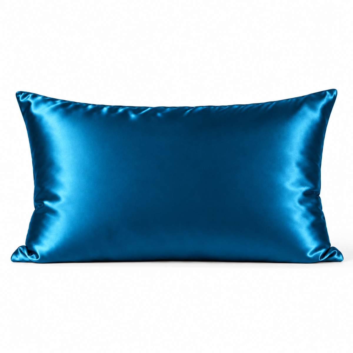 Taie d'oreiller en soie de mûrier bleu paon LuvieSilk