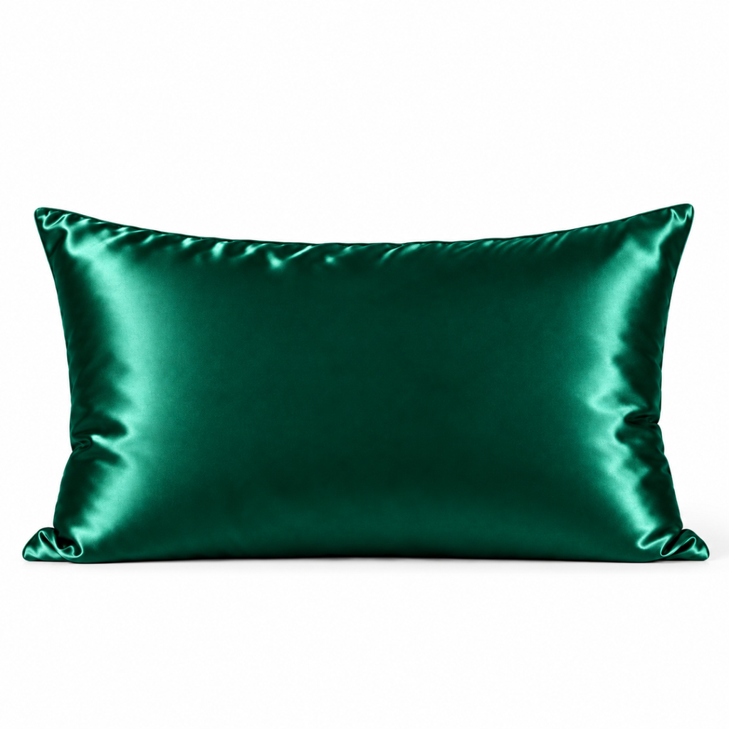 Taie d'oreiller en soie de mûrier émeraude LuvieSilk