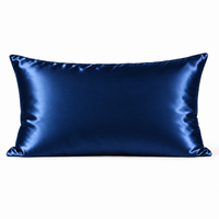Taie d'oreiller en soie de mûrier bleu marine LuvieSilk
